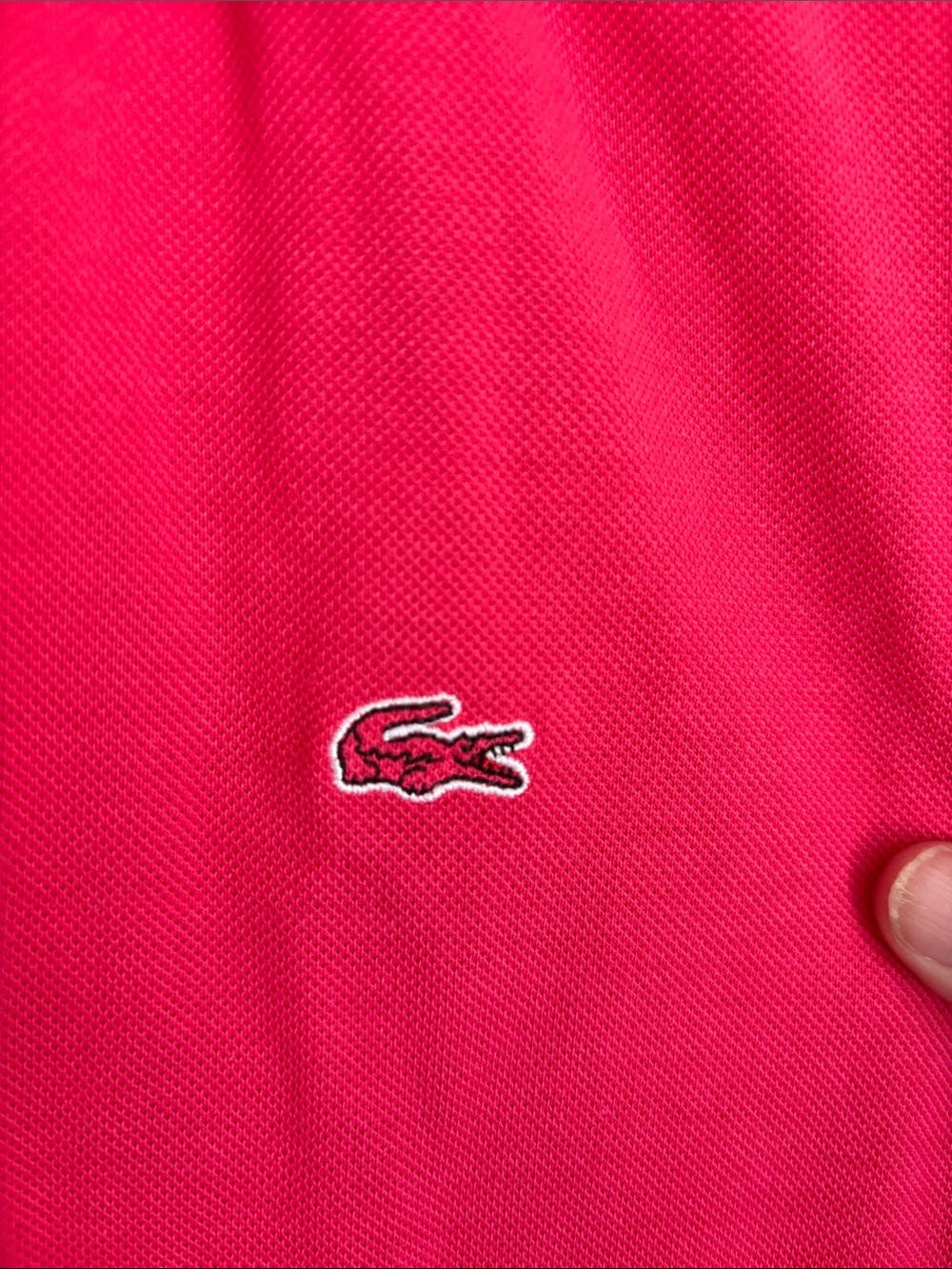 Lacoste Hot Pink Polo Shirt Dress with Drawstring Neck alligator logo Women’s XL - Picture 3 of 8